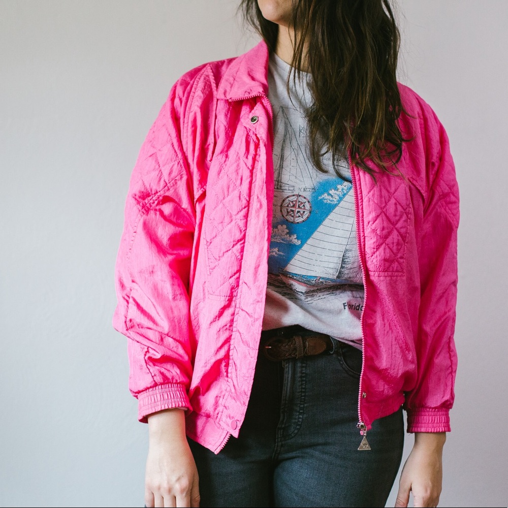 Vintage Hot Pink Windbreaker